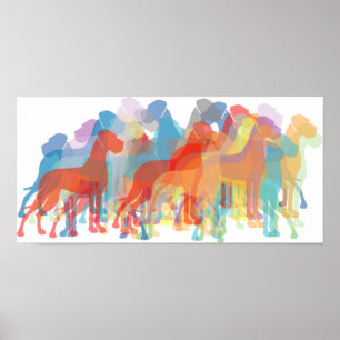 Poster Danois coloré
