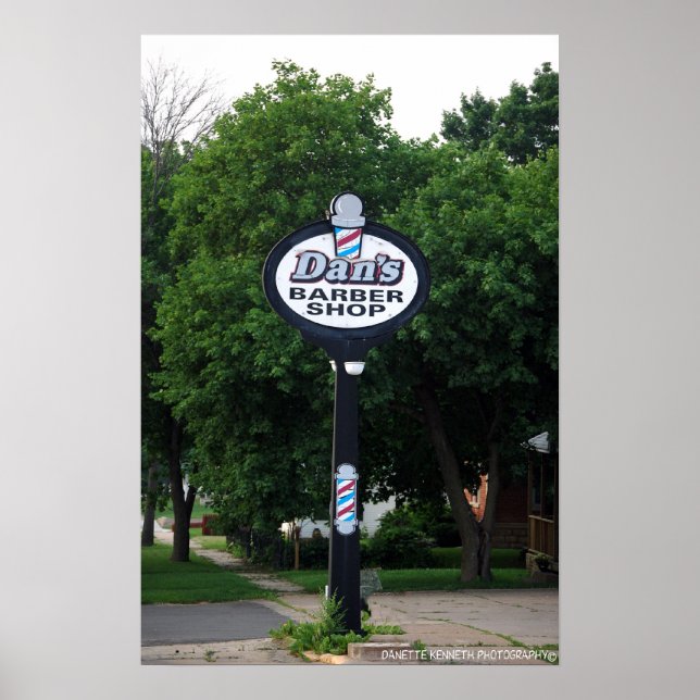 Poster Dan's Barber Shop (Devant)