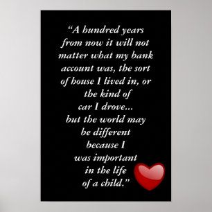 Poster dans cent ans