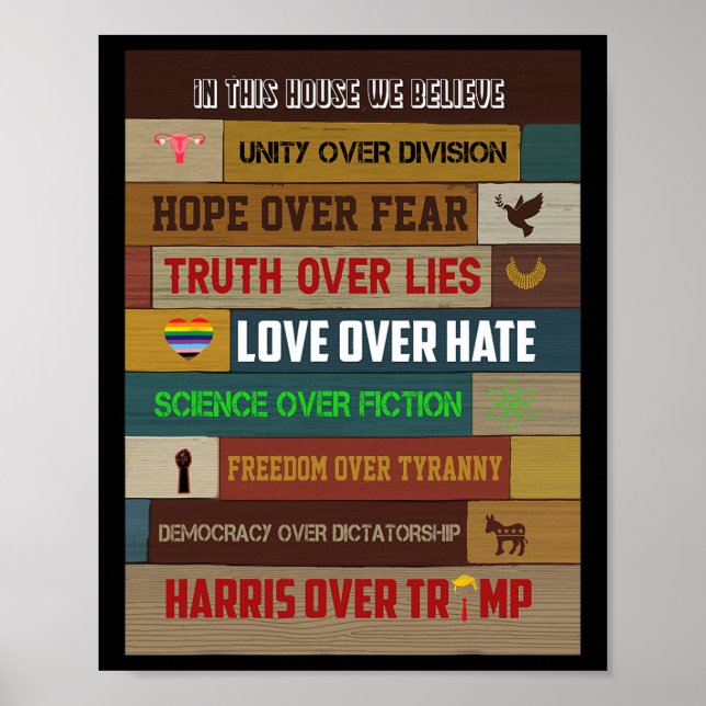 Poster Dans Cette Assemblée, Nous Croyons À Harris Sur Tr (Devant)