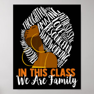 Poster Dans cette classe nous sommes une famille Mois de