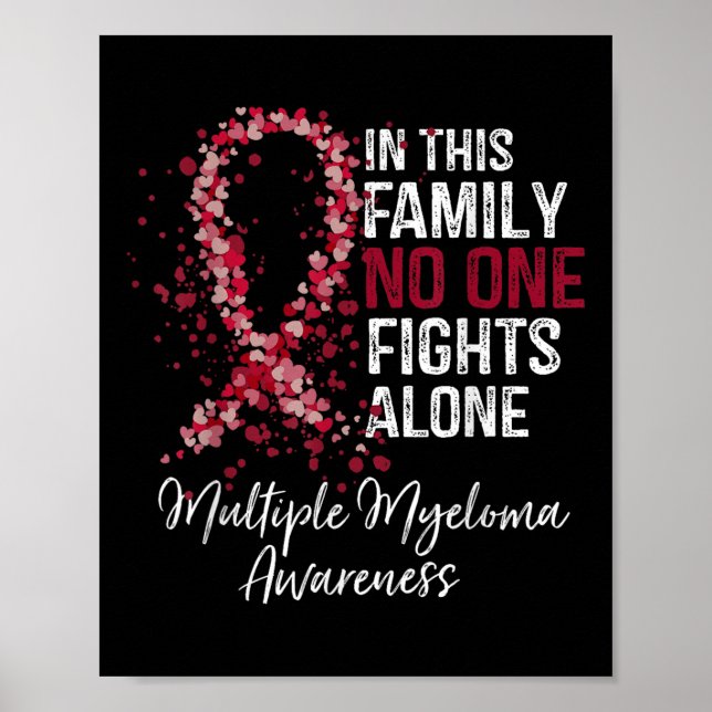 Poster Dans cette famille combat seul Myélome multiple (Devant)