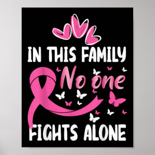 Poster Dans cette famille combattent seul le cancer du se