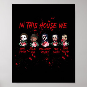 Poster Dans Cette Maison Nous Aimons La Famille Halloween
