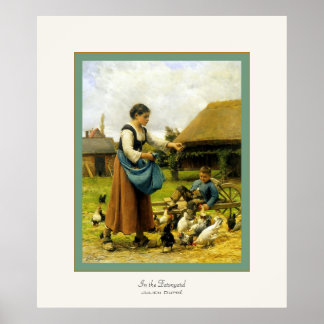 Poster Dans la ferme ~ Julien Dupré ~ Beaux-Arts Imprimer