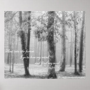 Poster Dans la forêt je vais ... Trouver mon âme