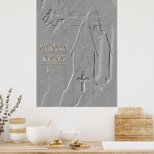 Poster Dans la maison de mon Père Jean14:2 croix église B
