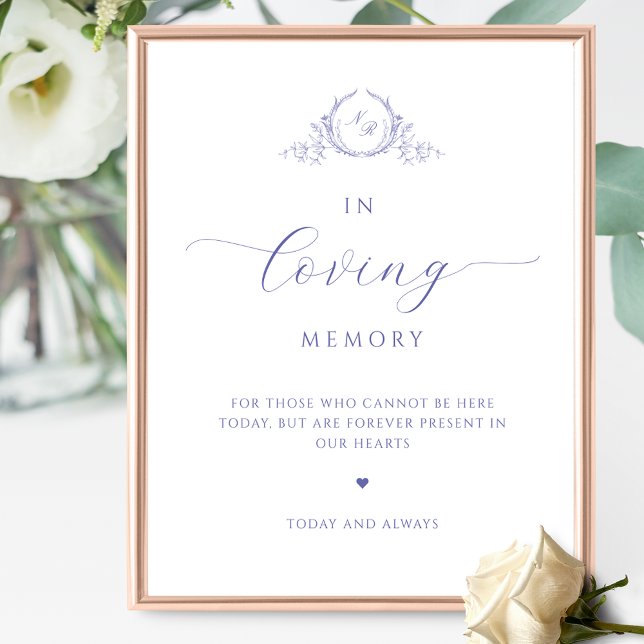 Poster Dans la mémoire aimante, Script Monogram Lavender  (Créateur téléchargé)