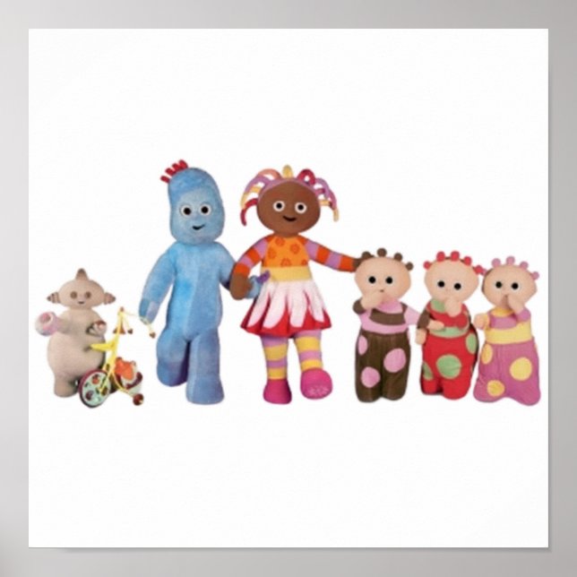 Poster Dans la nuit jardin igglepiggle upsy daisy makka p (Devant)