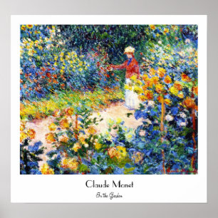 Poster Dans la peinture de femme de Claude Monet de