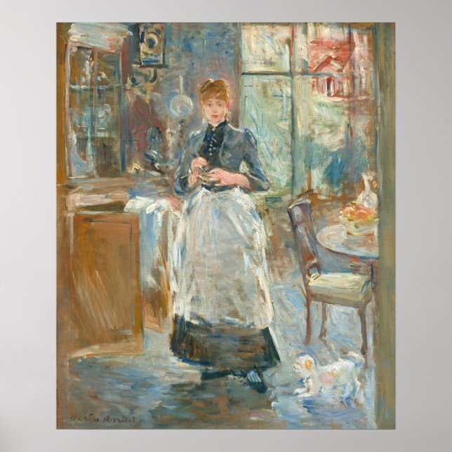Poster Dans la salle à manger - Berthe Morisot Art (Devant)