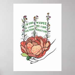 Poster Dans la vague de changement nous trouvons notre vé