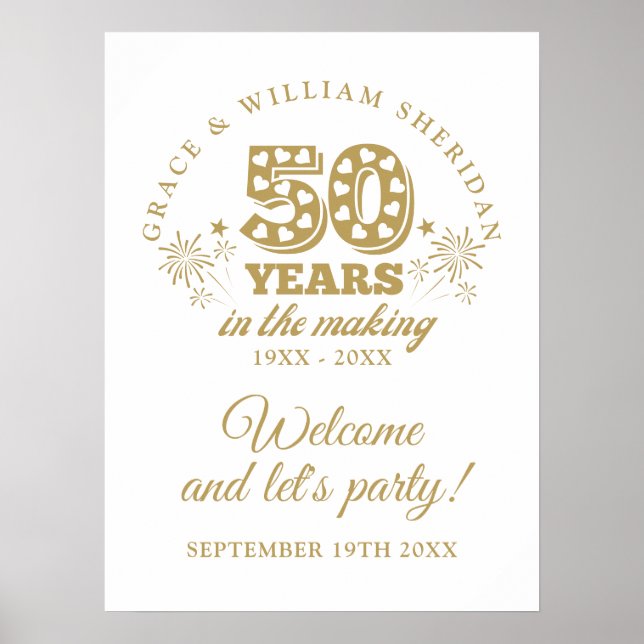 Poster Dans l'Affiche de bienvenue du 50e anniversaire (Devant)