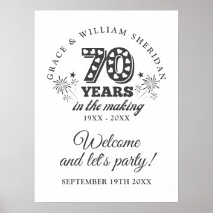 Poster Dans l'Affiche de bienvenue du 70e anniversaire