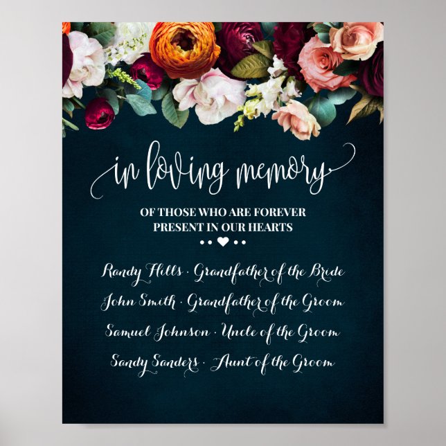 Poster Dans l'amour Mémoire Souvenir Vin Mariage de la Ma (Devant)
