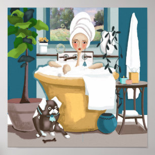 Poster Dans le bain