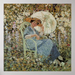 Poster Dans le jardin, Giverny par Frederick Frieseke