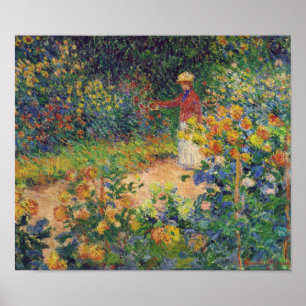 Poster Dans le jardin, Monet