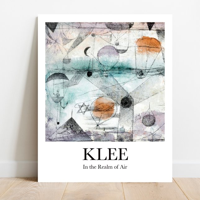 Poster Dans le royaume de l'air par Paul Klee (Klee's vibrant "In the Realm of Air" poster! Own this whimsical masterpiece!)