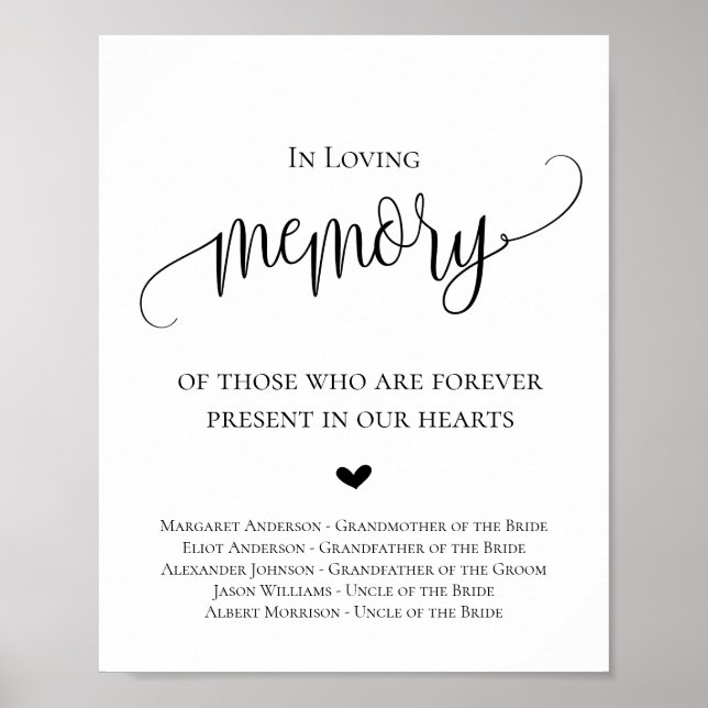 Poster Dans le signe mariage de mémoire aimant (Devant)