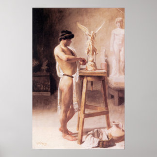 Poster Dans le studio du sculpteur
