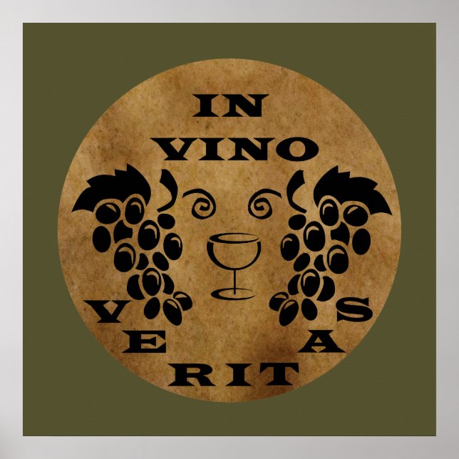 Poster dans le vin la vérité (Devant)