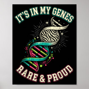 Poster Dans les gènes rares et fiers l'ADN de zèbre souti