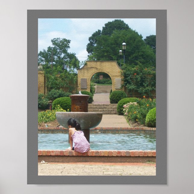 Poster Dans les jardins Imprimer (Devant)