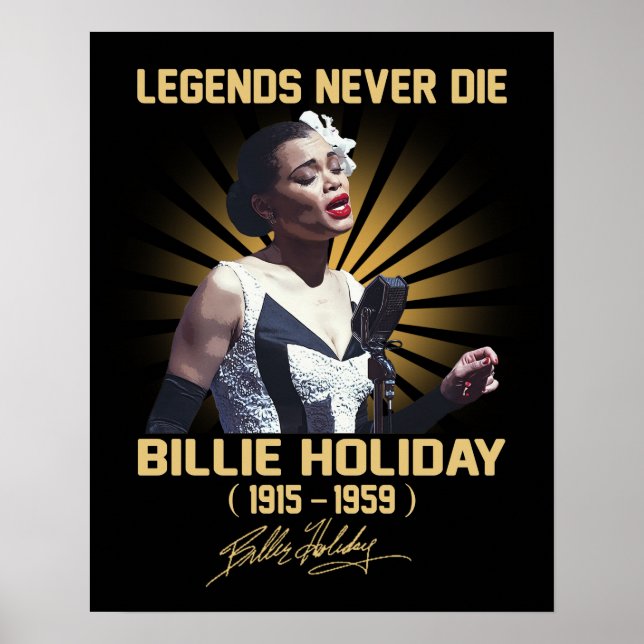 Poster Dans Les Souvenirs De Billie Holiday Music Legend (Devant)