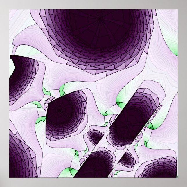 Poster Dans l'ombre de la couleur Violet (Devant)