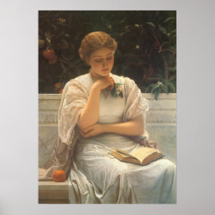 Poster Dans l'orangerie de Charles Edward Perugini