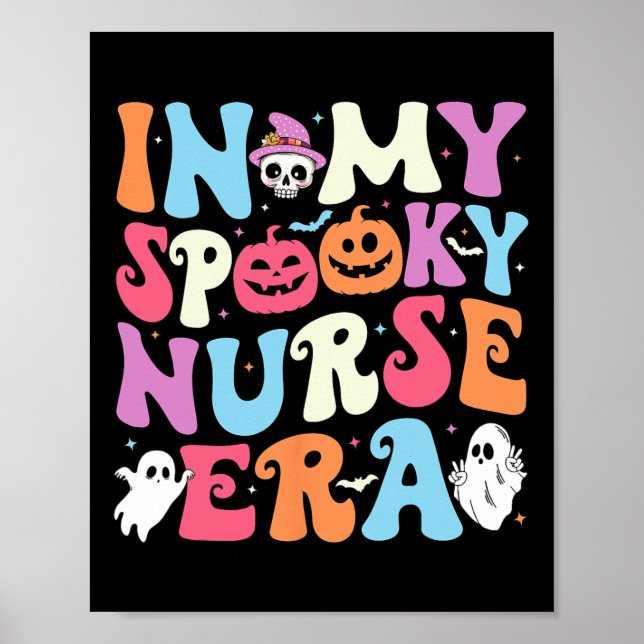 Poster Dans Mon Époque Éffrayante Infirmière Halloween In (Devant)