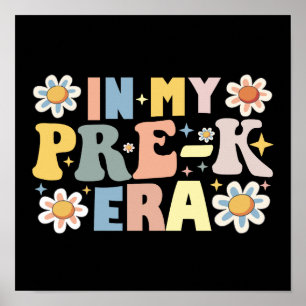 Poster Dans Mon Époque Pré-K Retour À L'École Étudiante E