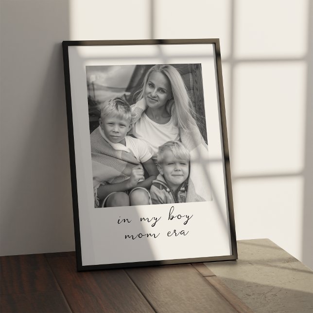Poster Dans Mon Garçon Maman Era Photo personnalisée (Créateur téléchargé)