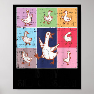 Poster Dans My Goose Silly Era Retro Mème Honte Animal Fe