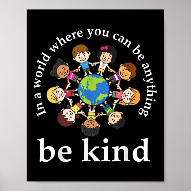 Poster Dans Un Monde Être Des Enfants Gentils Terre Journ (Devant)