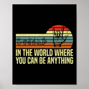 Poster Dans un monde où vous pouvez être ASL Sensibilisat