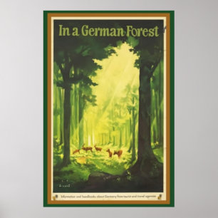 Poster Dans une forêt allemande