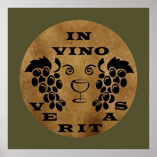 Poster dans vino veritas (Devant)