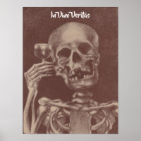 Poster Dans vino veritas = Dans le vin, Vérité Squ