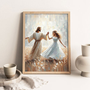Poster Dansant ensemble, Peinture chrétienne, Jésus et Lu