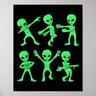 Poster Danse Aliens Défi Danse Garçons Filles Enfants Hal