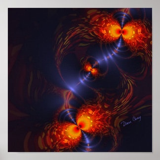 Poster Danse amusante des yeux - Indigo et Gold Sight