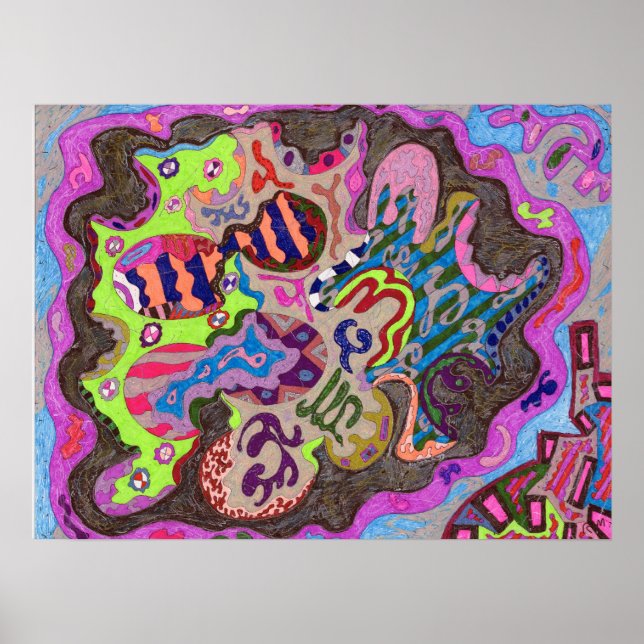 Poster "Danse" Art Abstrait 24x18 (Devant)