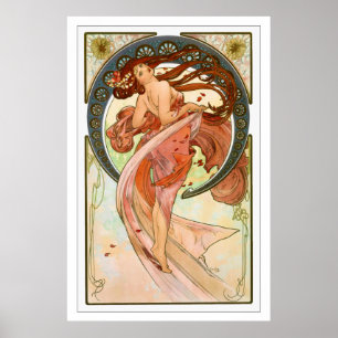 Poster Danse - art vintage Nouveau par Alphonse Mucha