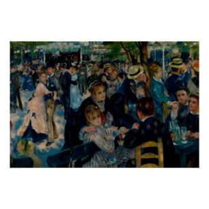 Poster Danse au Moulin de la Galette - Auguste Renoir