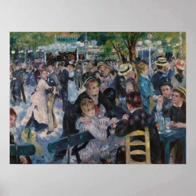 Poster Danse au Moulin de la Galette par Auguste Renoir (Devant)