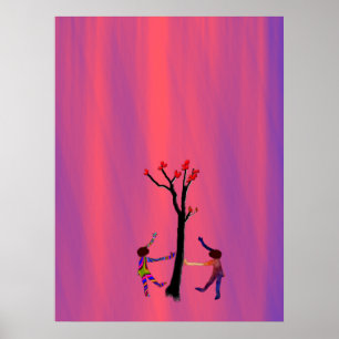 Poster Danse autour d'un arbre