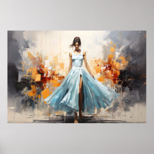 Poster Danse Beauté Peinture Art Décor Abstrait