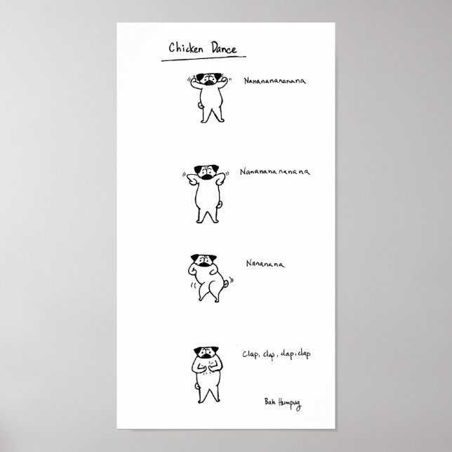 Poster Danse carlin de poulet (Devant)